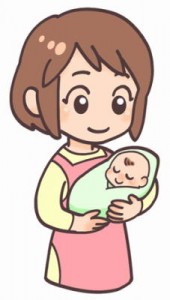 お母さんと赤ちゃん（エプロン）